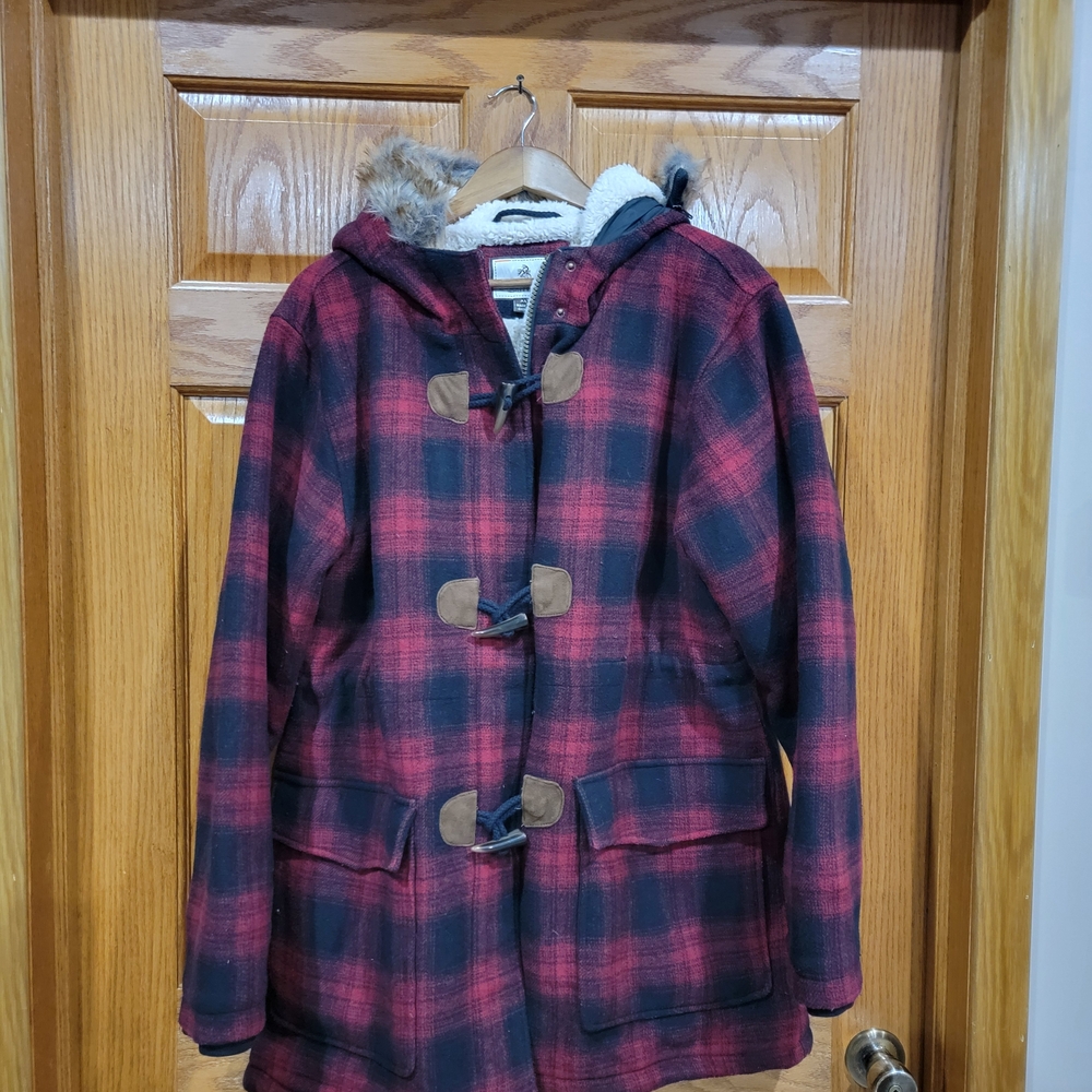 Legendary Whitetails Red and Black Checkered Kids Puffer Coat